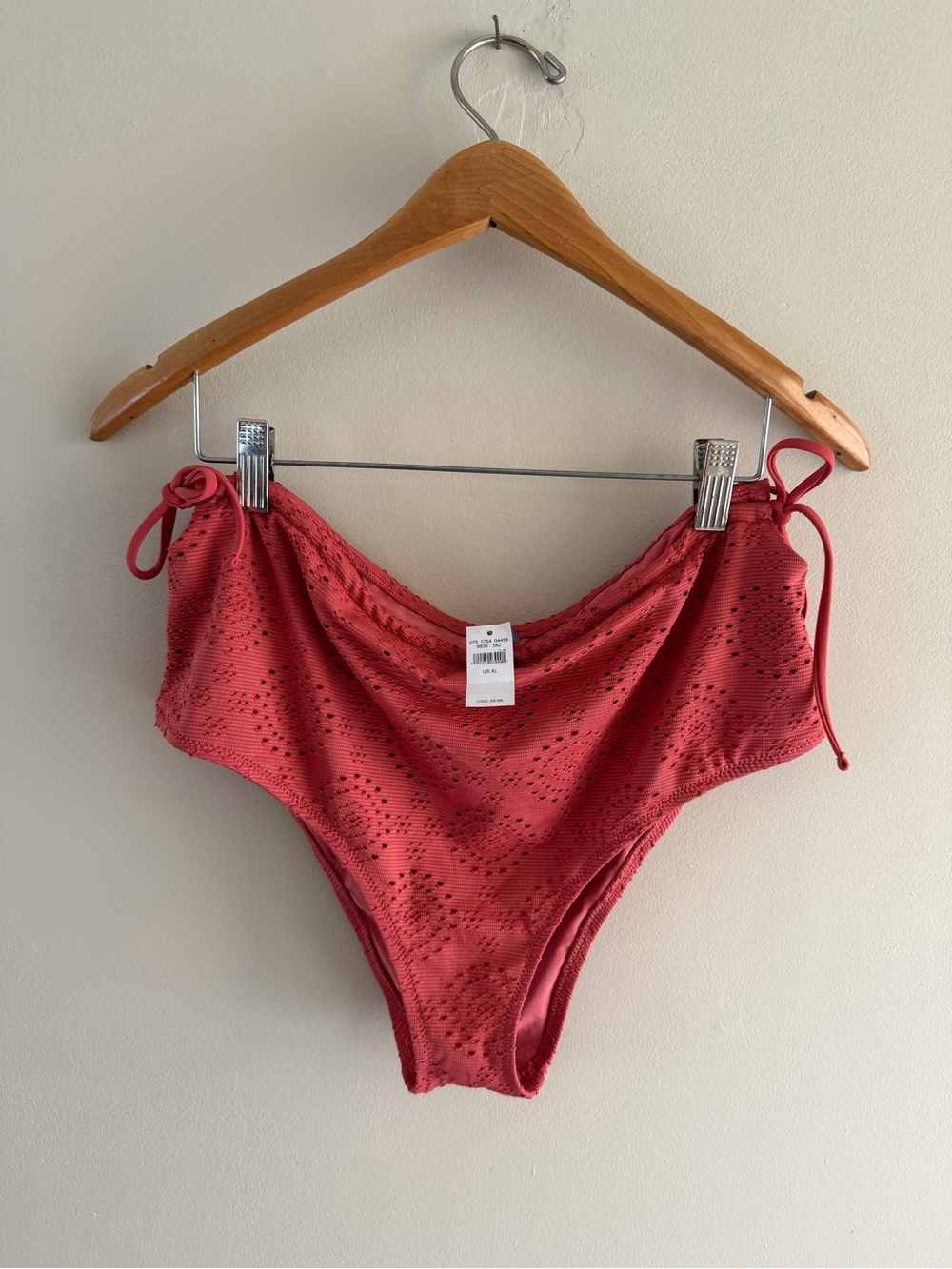 Aerie The Sunbun Bikini Bottom XL Summer Burgundy
